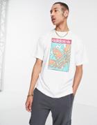 Adidas Originals Summer Print T Shirt In White