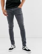 Nudie Jeans Co Skinny Lin Skinny Fit Jeans In Concrete Gray Wash