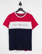 Tommy Hilfiger Lounge T-shirt With Chest Panel In Red