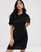 New Look Belted Tunic In Black - Black