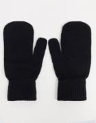 Svnx Knitted Mittens In Black
