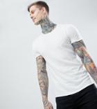Heart & Dagger Muscle Fit T-shirt With Embroidery - White