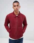 Another Influence Zip Through Cord Shacket - Red