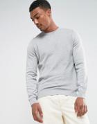 Mango Man Textured Sweater In Light Gray - Gray