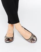 Truffle Collection Ballet Flats - Pewter Pu