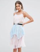 True Decadence Tiered Lace Midi Dress - Multi