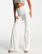 Club L London Flared Pant In White - Part Of A Set