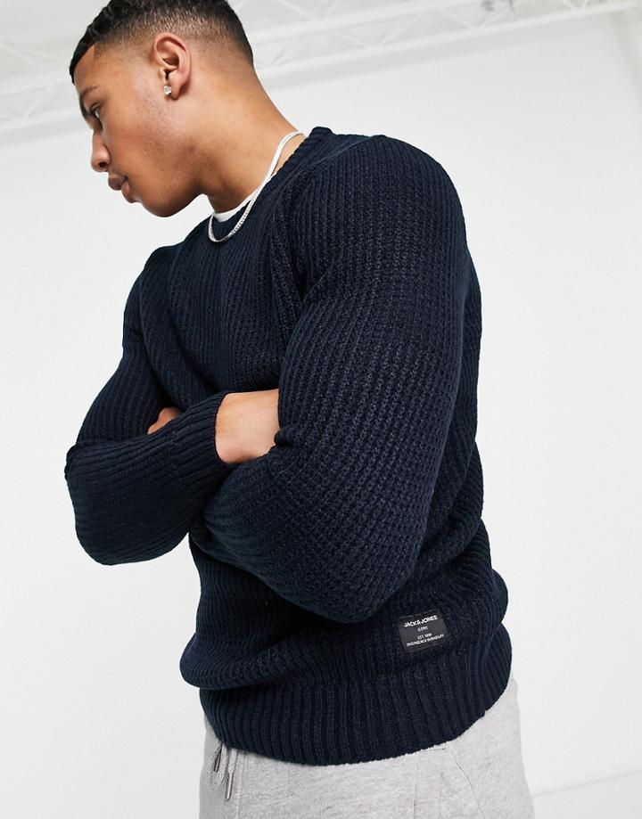 Jack & Jones Originals Sweater In Navy