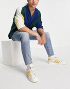 Asos Design Organic Cotton Blend Classic Rigid Jeans In Vintage Mid Wash-blues