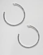 Krystal London Swarovski Crystal Hoop Earrings - Silver