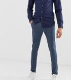 Asos Design Tall Super Skinny Chinos In Dark Blue - Blue