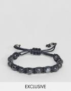 Seven London Beaded Bracelet In Black/gray - Black