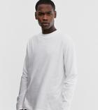 Collusion Tall Regular Fit Long Sleeve T-shirt In White