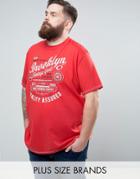 Duke Plus T-shirt With Brooklyn Print In Red - Red