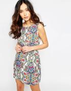 Iska Printed Dress With Zip Pockets - Multi