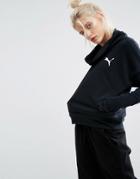 Puma Rollneck Sweatshirt With Small Classic Logo - Black