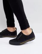 Dr Martens Pressler Canvas Sneakers In Black - Black