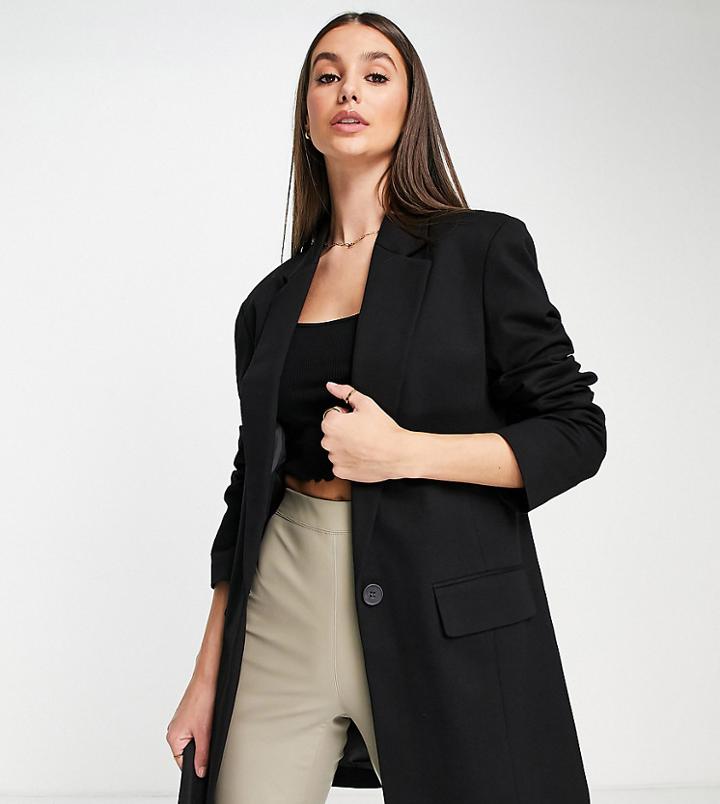 Topshop Tall Black Jersey Blazer