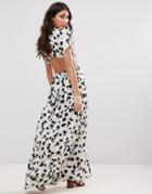 D.ra Shadow Tulip Maxi Dress With Cut Outs - White