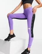 The North Face Training Mountain Athletic Leggings In Purple