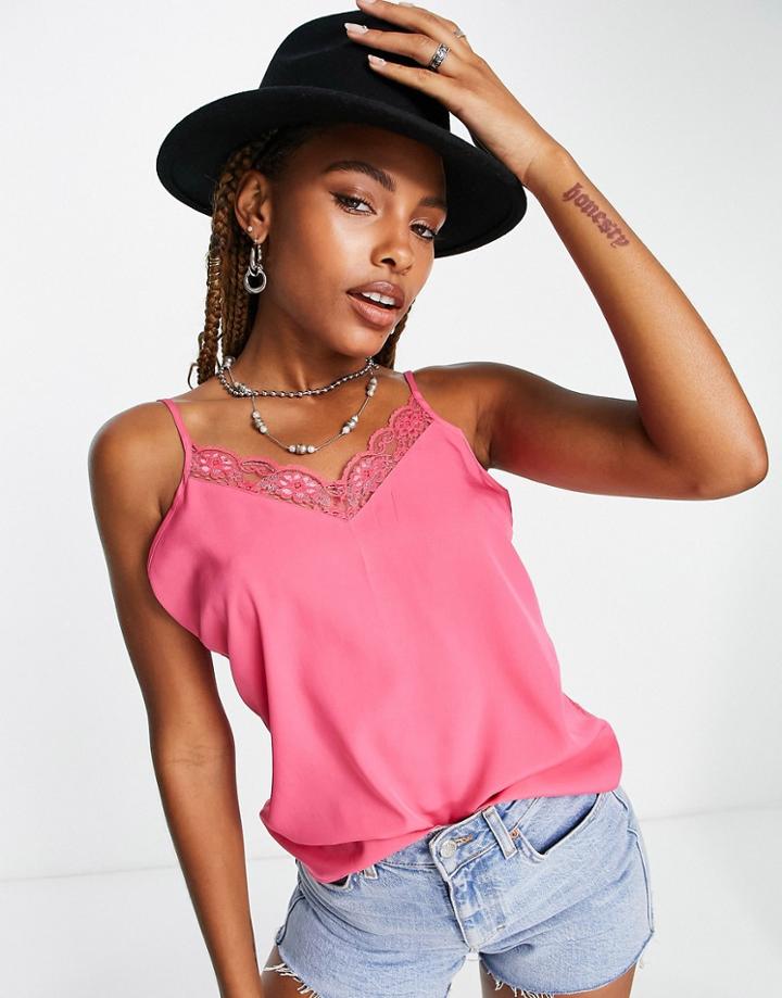 Bolongaro Trevor Lace Trimsatin Cami In Pink