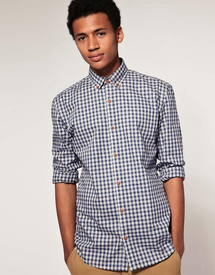 Selected Puerto Check Shirt - Blue