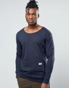 Redefined Rebel Sweatshirt With Oversized Pocket - Navy