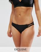 Wolf & Whistle Mix & Match Cheeky Twist Brazilian Bikini Bottom - Black