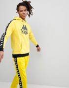 Kappa Banda Hoodie With Large Logo In Yellow - Yellow