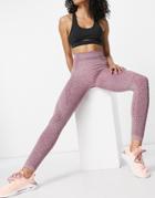 Love & Other Things Gym High Waisted Leggings In Purple Heather