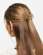 Designb London Heart And Arrow Hair Claw-gold
