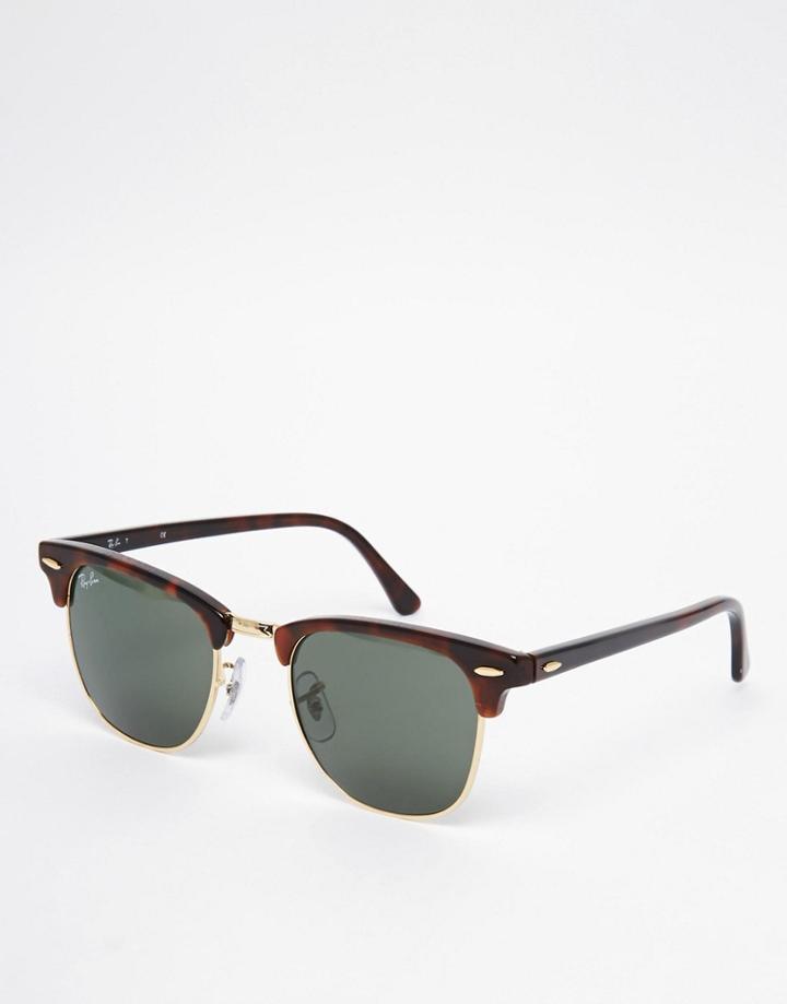 Ray-ban Clubmaster Sunglasses 0rb3016 W0366 49-brown