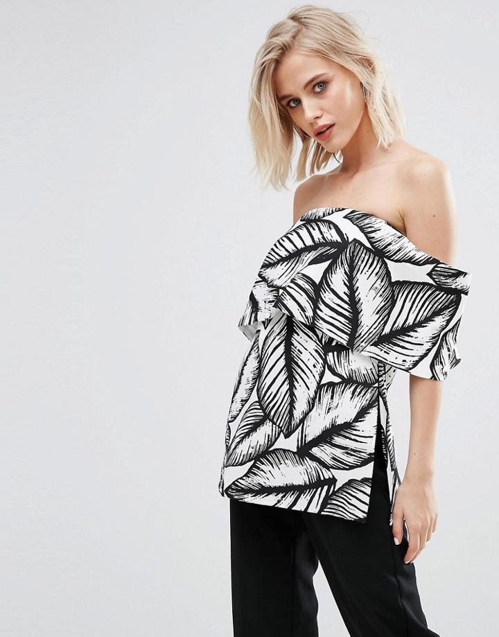 Lavish Alice Monochrome Printed Bandeau Top - Multi