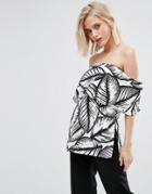 Lavish Alice Monochrome Printed Bandeau Top - Multi
