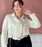 Simply Be Suedette Biker Jacket In Taupe-brown