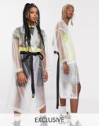 Reclaimed Vintage Unisex Clear Duster Coat-no Color
