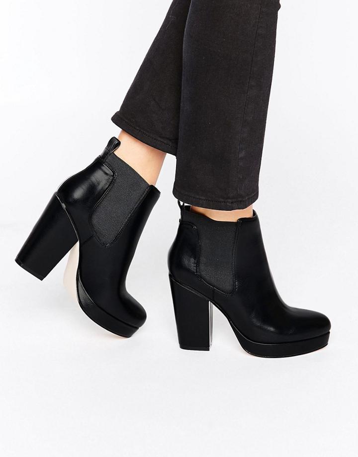 Asos Earth Chelsea Ankle Boots - Black