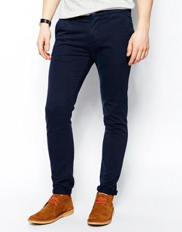 Asos Skinny Chinos In Heavyweight Fabric