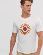 Hymn Sunshine Embroidered T-shirt-white