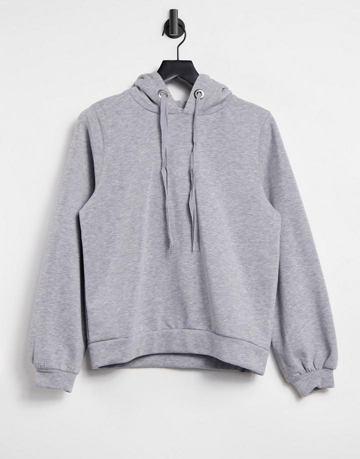 Object Nikita Relaxed Hooded Sweatshirt In Gray-grey