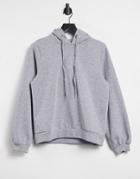 Object Nikita Relaxed Hooded Sweatshirt In Gray-grey