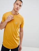 Le Breve Raw Edge Longline T-shirt - Yellow