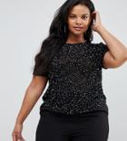 Asos Design Curve T-shirt With Sequin Embellishment