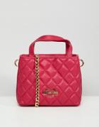 Love Moschino Quilted Shoulder Bag With Chain Strap - Pink