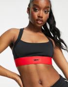 Reebok X Cardi B Logo Bralette In Black