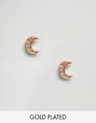 Pilgrim Gold Plated Crescent Earrings - Gold