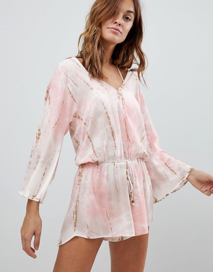 Surf Gypsy Beach Tie Dye Romper - Multi