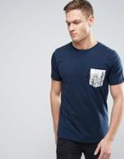 Jack & Jones Originals Crew Neck T-shirt With Printed Pocket - Black