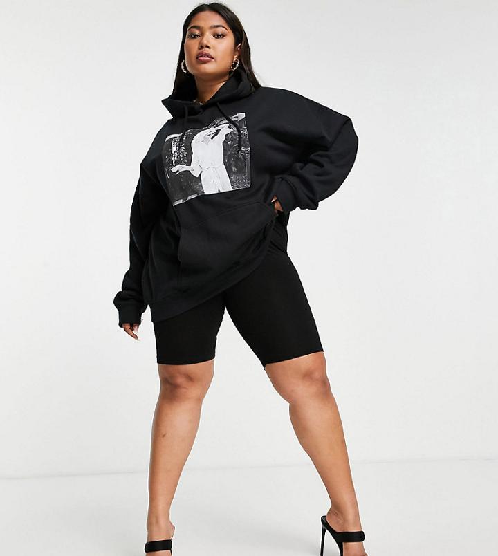 I Saw It First Plus Beverly Hills Hoodie In Black