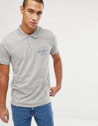 Jack And Jones Polo Shirt With Chest Logo - Gray